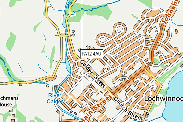 PA12 4AU map - OS VectorMap District (Ordnance Survey)