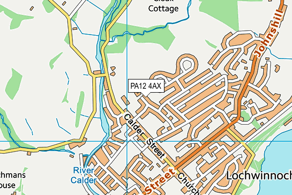PA12 4AX map - OS VectorMap District (Ordnance Survey)