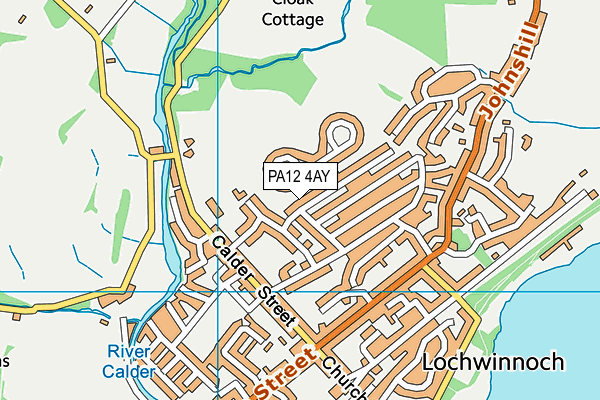 PA12 4AY map - OS VectorMap District (Ordnance Survey)