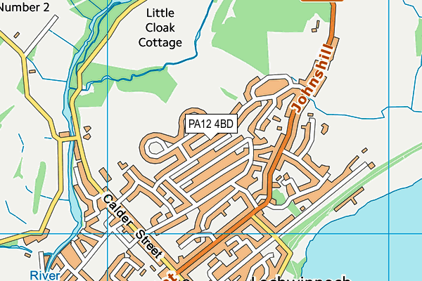 PA12 4BD map - OS VectorMap District (Ordnance Survey)