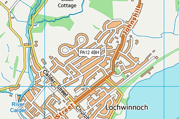 PA12 4BH map - OS VectorMap District (Ordnance Survey)