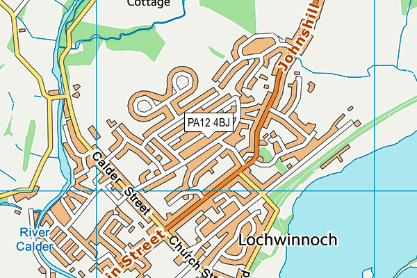 PA12 4BJ map - OS VectorMap District (Ordnance Survey)