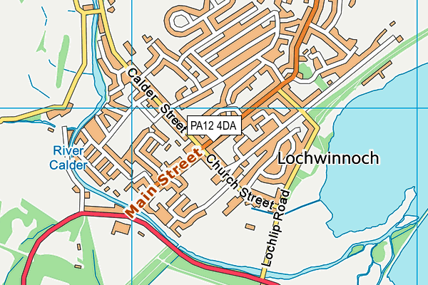 PA12 4DA map - OS VectorMap District (Ordnance Survey)