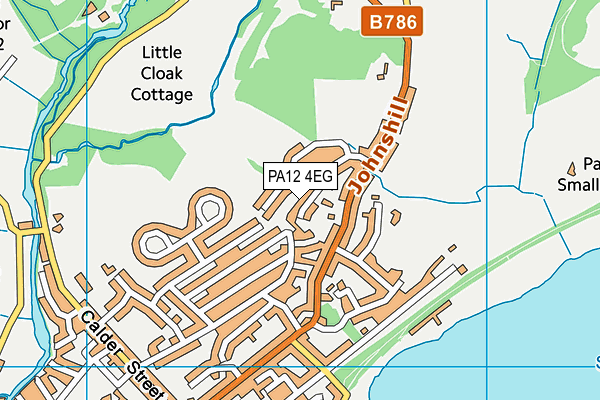 PA12 4EG map - OS VectorMap District (Ordnance Survey)