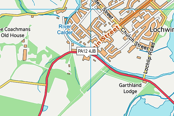 PA12 4JB map - OS VectorMap District (Ordnance Survey)