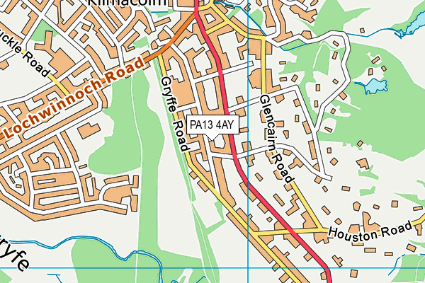 PA13 4AY map - OS VectorMap District (Ordnance Survey)