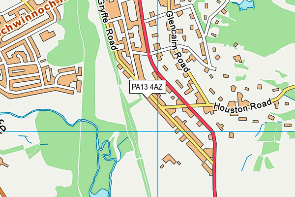 PA13 4AZ map - OS VectorMap District (Ordnance Survey)