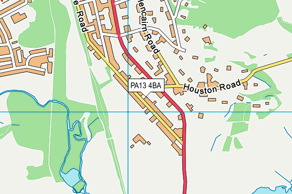 PA13 4BA map - OS VectorMap District (Ordnance Survey)