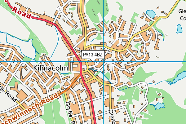 PA13 4BZ map - OS VectorMap District (Ordnance Survey)
