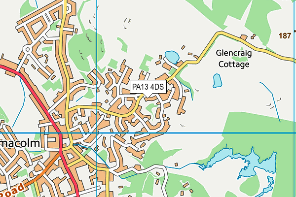 PA13 4DS map - OS VectorMap District (Ordnance Survey)