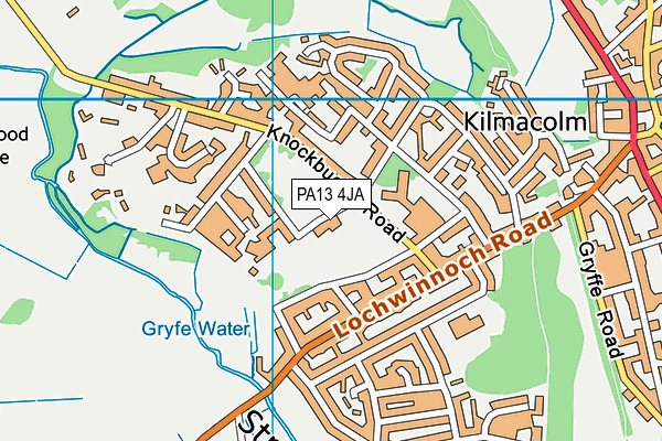 PA13 4JA map - OS VectorMap District (Ordnance Survey)