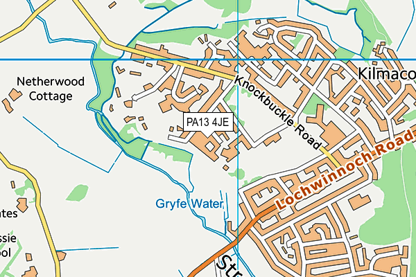 PA13 4JE map - OS VectorMap District (Ordnance Survey)