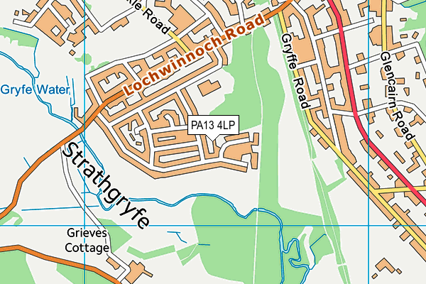 PA13 4LP map - OS VectorMap District (Ordnance Survey)