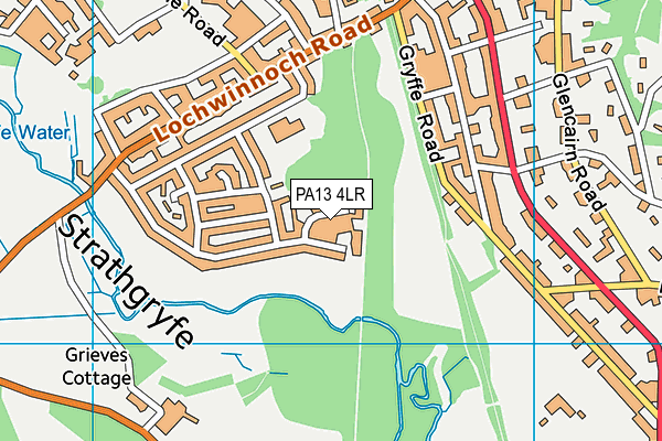 PA13 4LR map - OS VectorMap District (Ordnance Survey)