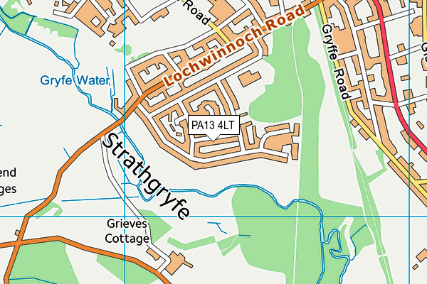 PA13 4LT map - OS VectorMap District (Ordnance Survey)