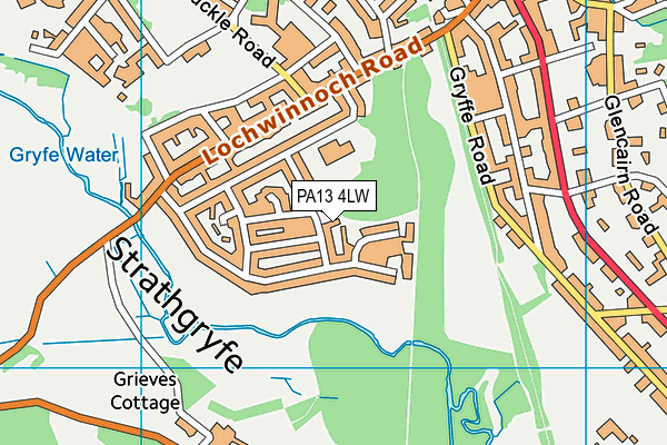 PA13 4LW map - OS VectorMap District (Ordnance Survey)