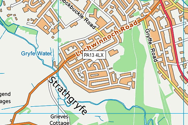 PA13 4LX map - OS VectorMap District (Ordnance Survey)
