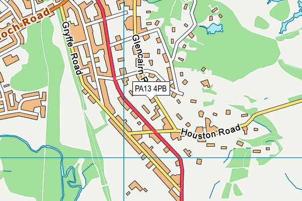 PA13 4PB map - OS VectorMap District (Ordnance Survey)