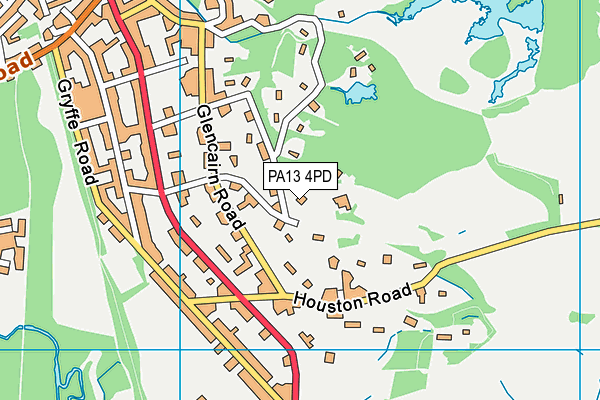 PA13 4PD map - OS VectorMap District (Ordnance Survey)