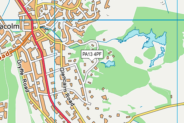 PA13 4PF map - OS VectorMap District (Ordnance Survey)
