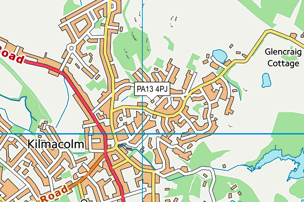 PA13 4PJ map - OS VectorMap District (Ordnance Survey)