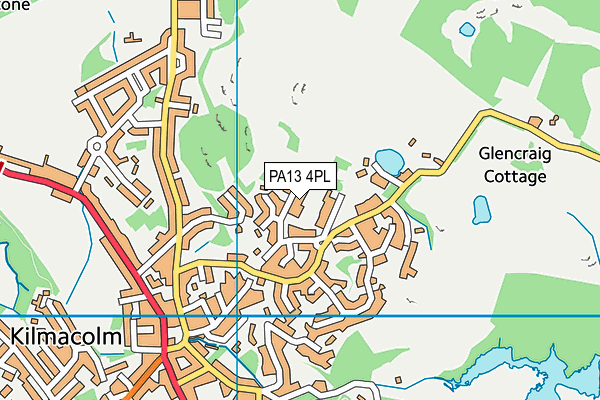 PA13 4PL map - OS VectorMap District (Ordnance Survey)