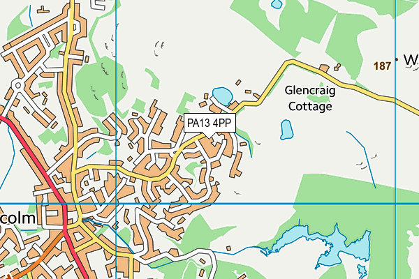 PA13 4PP map - OS VectorMap District (Ordnance Survey)