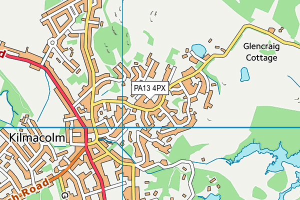 PA13 4PX map - OS VectorMap District (Ordnance Survey)