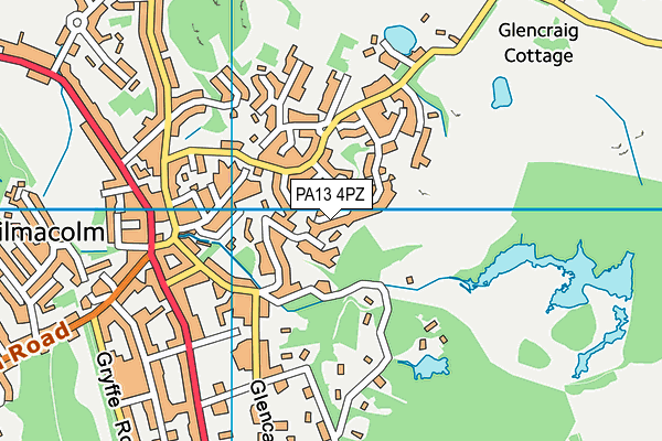 PA13 4PZ map - OS VectorMap District (Ordnance Survey)