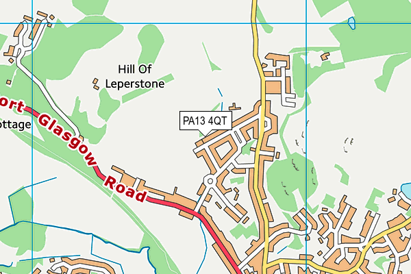 PA13 4QT map - OS VectorMap District (Ordnance Survey)