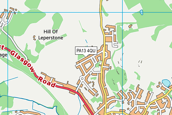 PA13 4QU map - OS VectorMap District (Ordnance Survey)