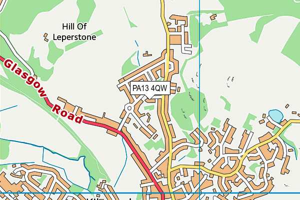 PA13 4QW map - OS VectorMap District (Ordnance Survey)