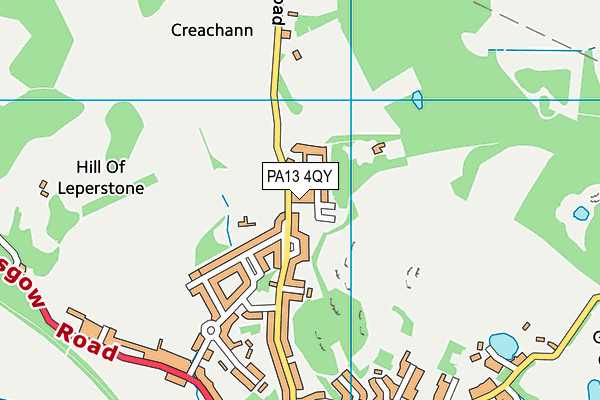 PA13 4QY map - OS VectorMap District (Ordnance Survey)