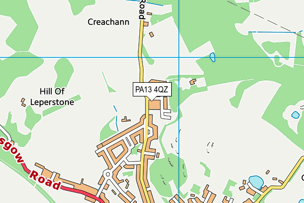 PA13 4QZ map - OS VectorMap District (Ordnance Survey)