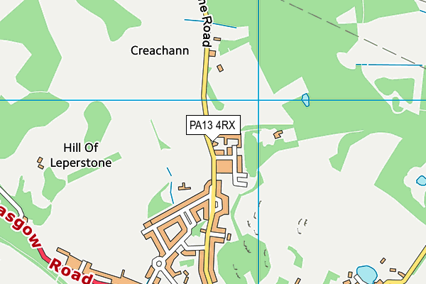 PA13 4RX map - OS VectorMap District (Ordnance Survey)