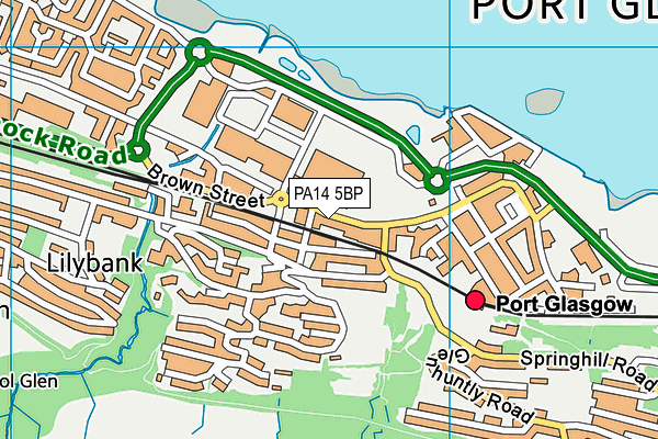 PA14 5BP map - OS VectorMap District (Ordnance Survey)
