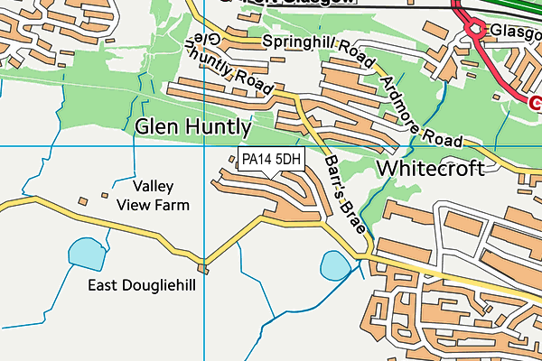 PA14 5DH map - OS VectorMap District (Ordnance Survey)