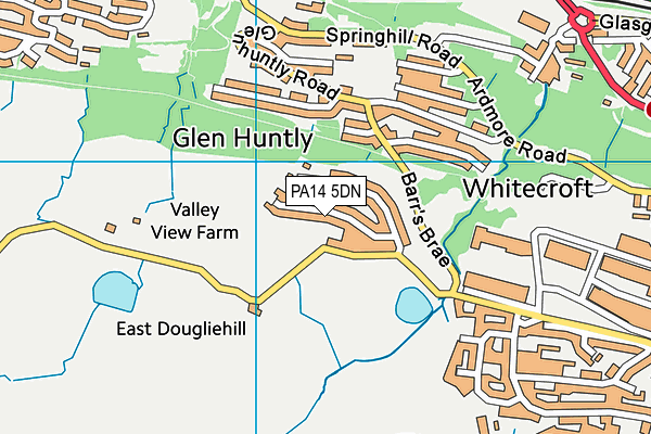 PA14 5DN map - OS VectorMap District (Ordnance Survey)