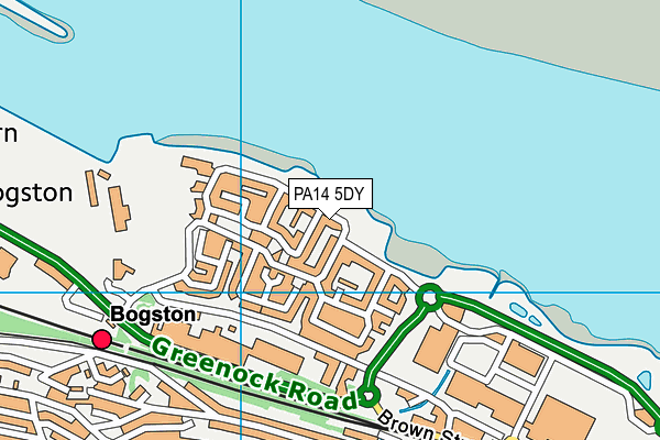 PA14 5DY map - OS VectorMap District (Ordnance Survey)
