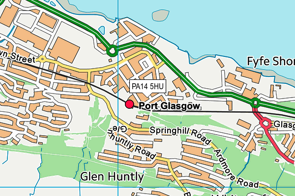 Map of PORT GLASGOW FUNERAL SERVICES LTD at district scale
