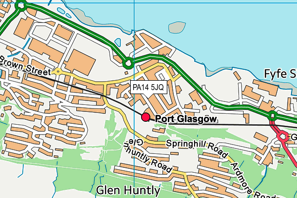 Map of ANGEL NAILS & BEAUTY PORT GLASGOW LIMITED at district scale