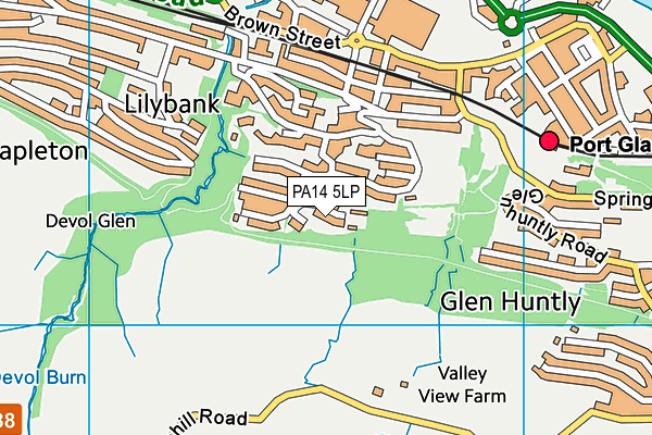 PA14 5LP map - OS VectorMap District (Ordnance Survey)