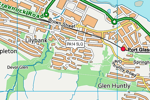PA14 5LQ map - OS VectorMap District (Ordnance Survey)