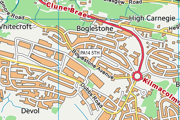 PA14 5TH map - OS VectorMap District (Ordnance Survey)