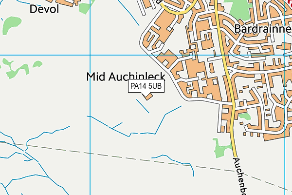 PA14 5UB map - OS VectorMap District (Ordnance Survey)