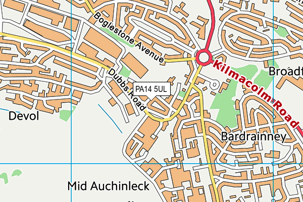 PA14 5UL map - OS VectorMap District (Ordnance Survey)