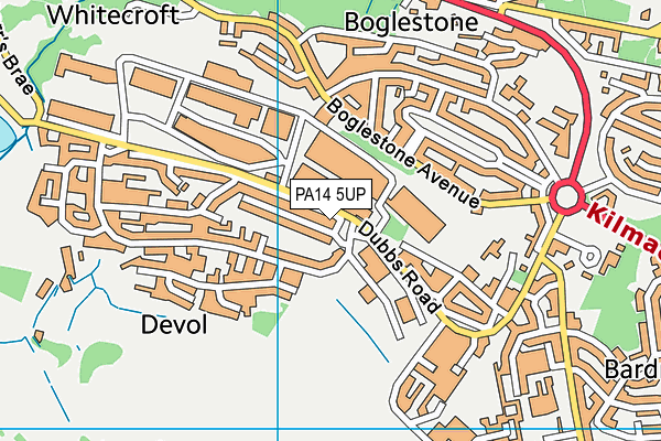 PA14 5UP map - OS VectorMap District (Ordnance Survey)