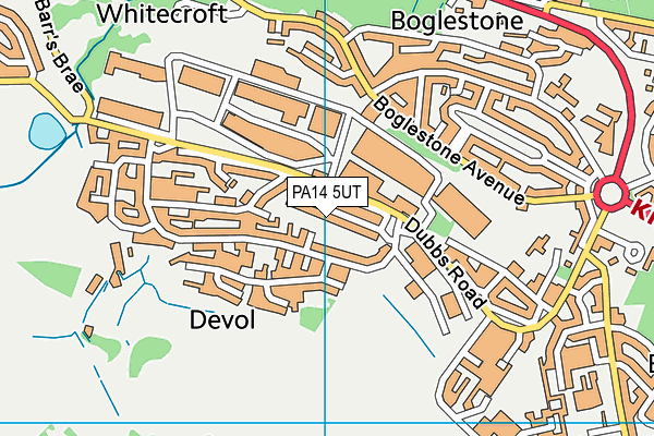 PA14 5UT map - OS VectorMap District (Ordnance Survey)