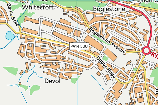 PA14 5UU map - OS VectorMap District (Ordnance Survey)