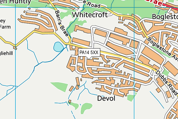 PA14 5XX map - OS VectorMap District (Ordnance Survey)